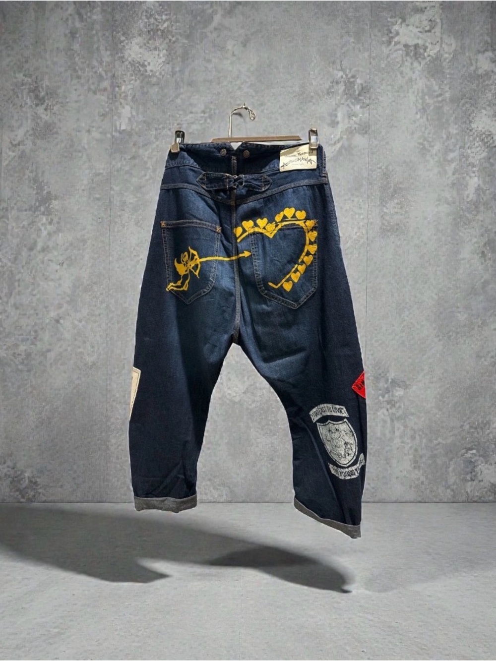 Vivienne Westwood Anglomania Graphic Patch Jeans IT 40 - RARE from Tokyo